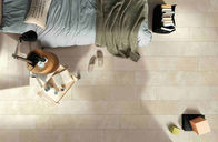 Màu be kem sàn bếp và tường gạch lát đá cẩm thạch xi măng kết hợp phong cách nhìn