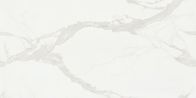 Sàn được đánh bóng Đá cẩm thạch Carrara Gạch phòng tắm lớn màu trắng 1800x900 Mm Gạch sứ trong nhà Gạch lát nền Đường viền