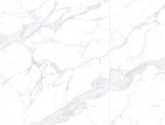 Sàn và tường bằng sứ hiện đại Thiết kế bằng đá cẩm thạch trắng Calacatta Nhìn kích thước lớn Ngói sứ 1600 * 3600mm