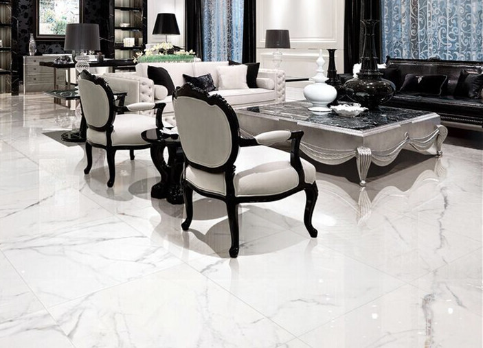 Gạch lát sàn bằng sứ trắng bóng cao Kích thước 600x1200 mm Dễ dàng bảo trì