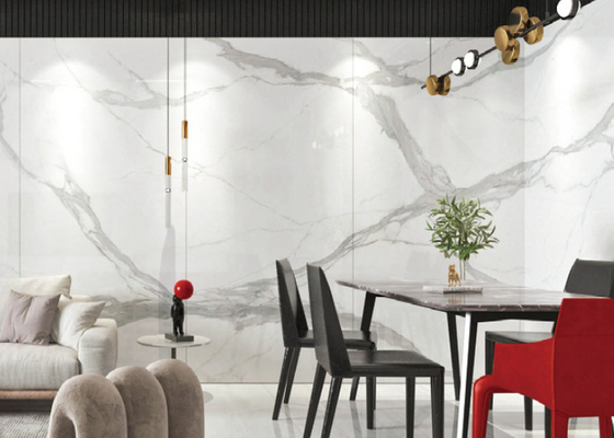 1200 * 2800mm White Indoor Porcelain Tiles và bền với Thấm nước 0,5%