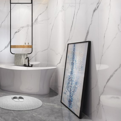 Lớp gạch porcelain nội thất được đánh bóng để trang trí tường nhà câu lạc bộ