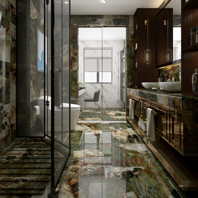 Matt Finish Indoor Porcelain Tiles Độ dày 12mm 0,5 % Thấm nước cho sàn nhà tinh vi