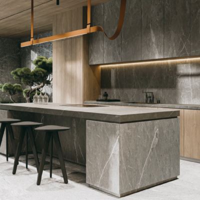 Đồ gạch sàn gốm màu xám có thể tùy chỉnh Độ dày 12mm