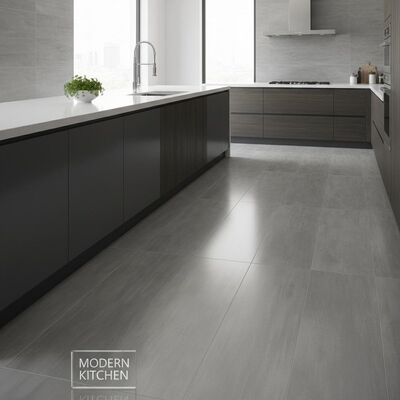 Gạch sứ mờ vân xi măng hoàn hảo cho ứng dụng nhà bếp mang tính thẩm mỹ hiện đại và độ bền lâu dài
