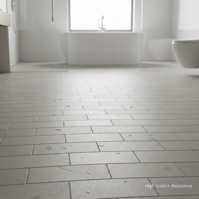 Chống trầy xước cao gốm sàn phòng tắm gạch bề mặt có kết cấu nhẹ cung cấp chống trượt và sàn phong cách cho phòng tắm