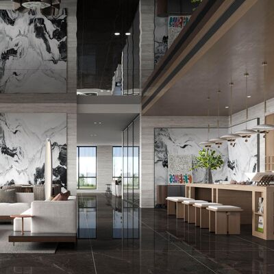 Gạch sứ vân đá cẩm thạch bền đẹp, dễ lau chùi, kết hợp độ bền và vẻ đẹp sang trọng của đá cẩm thạch