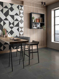Ngói sứ hiện đại bằng đá cẩm thạch đen sâu 600X600 MM Chống mài mòn