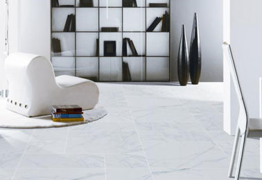Ngói sứ nhìn bằng đá cẩm thạch không trơn, Ngói lát sàn bằng sứ tráng men Carrara Ngói trong nhà Gạch sứ trong nhà