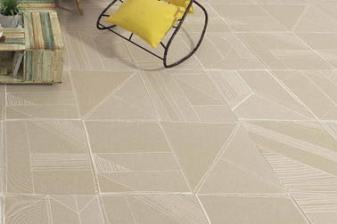 Gạch trang trí bằng máy in phun Thảm phòng tắm 24 X 24 X 0,4 inch Giấy chứng nhận CE Màu be Màu gạch hoa văn không đều