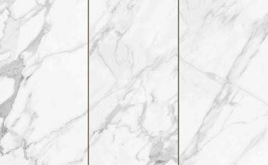 Gạch sứ 600 X 300 trong nhà, Tấm lát đá cẩm thạch màu trắng phong cảnh
