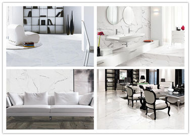 Ngói ốp tường bằng sứ được đánh bóng kỹ thuật số tráng men Carrara Màu siêu trắng Chống sương giá