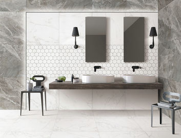 Ngói sứ bằng đá cẩm thạch trắng Carrara, Gạch lát nền và tường phòng khách nhà bếp