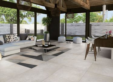 Phòng khách mộc mạc Nonslip Ngói sứ hiện đại 300X300 Mm Kích thước 600x600 Mm Gạch màu trắng