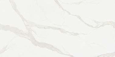 Sàn được đánh bóng Đá cẩm thạch Carrara Gạch phòng tắm lớn màu trắng 1800x900 Mm Gạch sứ trong nhà Gạch lát nền Đường viền