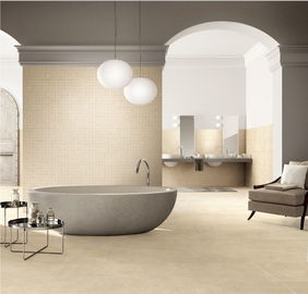 Ngói sứ hiện đại hoàn thiện Trung Quốc cho ngôi nhà 600 * 600mm Trang trí sàn màu kem