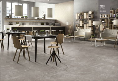 Kích thước lớn 600x1200mm Nhà máy sản xuất ngói sứ nhìn bằng đá cẩm thạch Bán trực tiếp Ngói lát sàn màu xám cho phòng Dinging