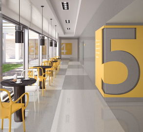 Dự án 64'X128 'Gạch kích thước lớn Định dạng tấm lớn Màu xám Gạch ốp tường / Sàn sứ hiện đại