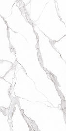 1200x2400mm Ngoại thất tráng men đánh bóng mộc mạc Màu trắng Hình thức lớn Ngói lát sàn bằng sứ trong nhà