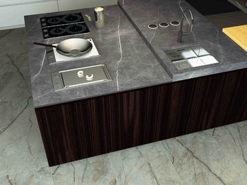 Sàn nội thất Ngói sứ nhìn bằng đá cẩm thạch màu xám 800X2600mm