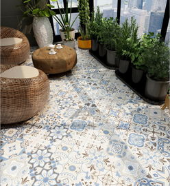 Ngói gốm phòng tắm 8mm 8'X8 'có hoa văn hoàn thiện