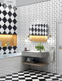 Phòng trưng bày màu trắng và đen 300 * 300mm Ngói sứ mờ Mang độ bền