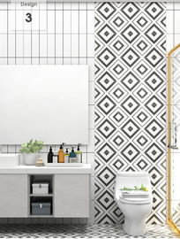 Phòng tắm hoàn thiện mờ Gạch lát bằng sứ mỏng 12'X12 'hiện đại