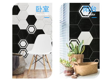 Ngói sứ nhìn bằng đá cẩm thạch màu đen nhỏ 8'X9,2 '8,8mm