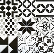 Trang trí bếp bằng đá cẩm thạch 24x24 Ngói sứ hiện đại