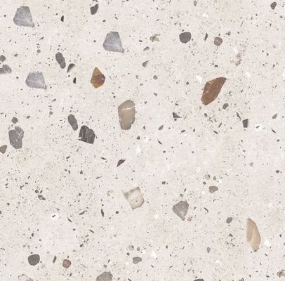 Gạch lát sàn bằng sứ Terrazzo có độ dày 9,8mm hiện đại cho phòng tắm